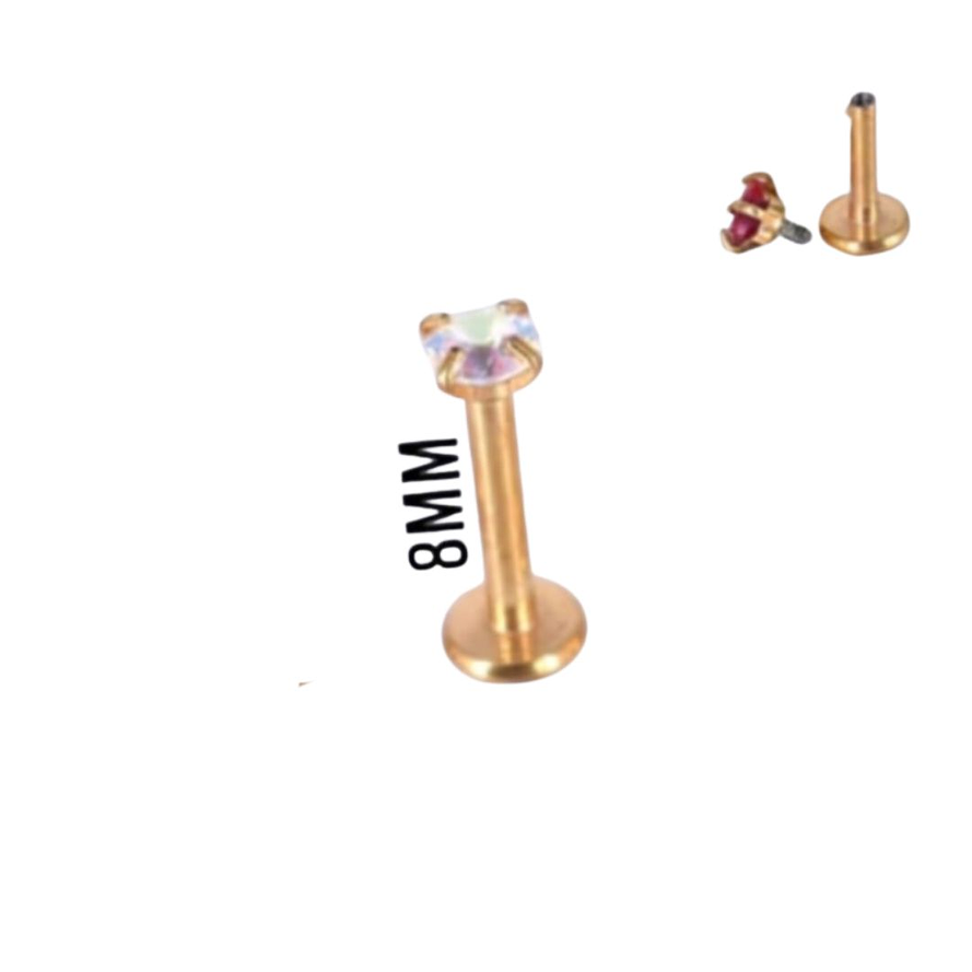 LABRET CIRCON - ACERO 316L