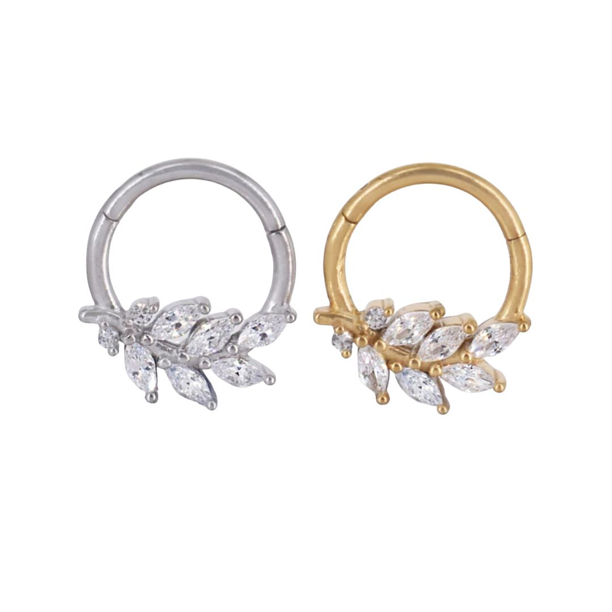 ARGOLLA CLICKER HOJAS CIRCONES