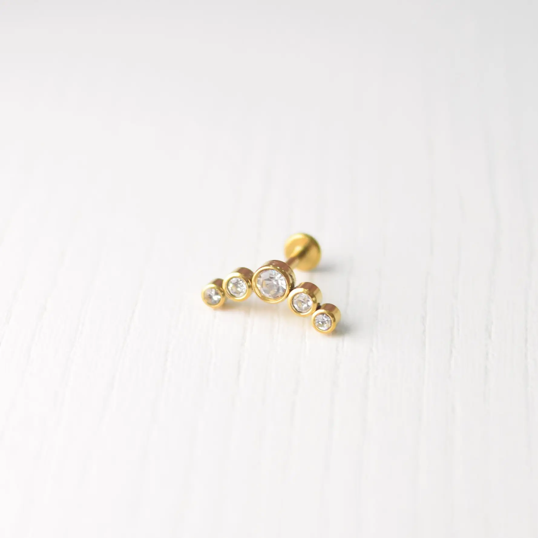 LABRET CIRCONES -ACERO 316L 