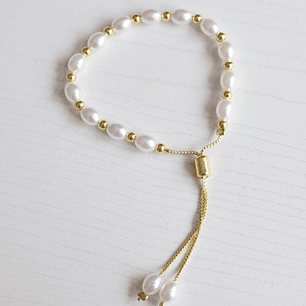 Pulsera perlas y balines