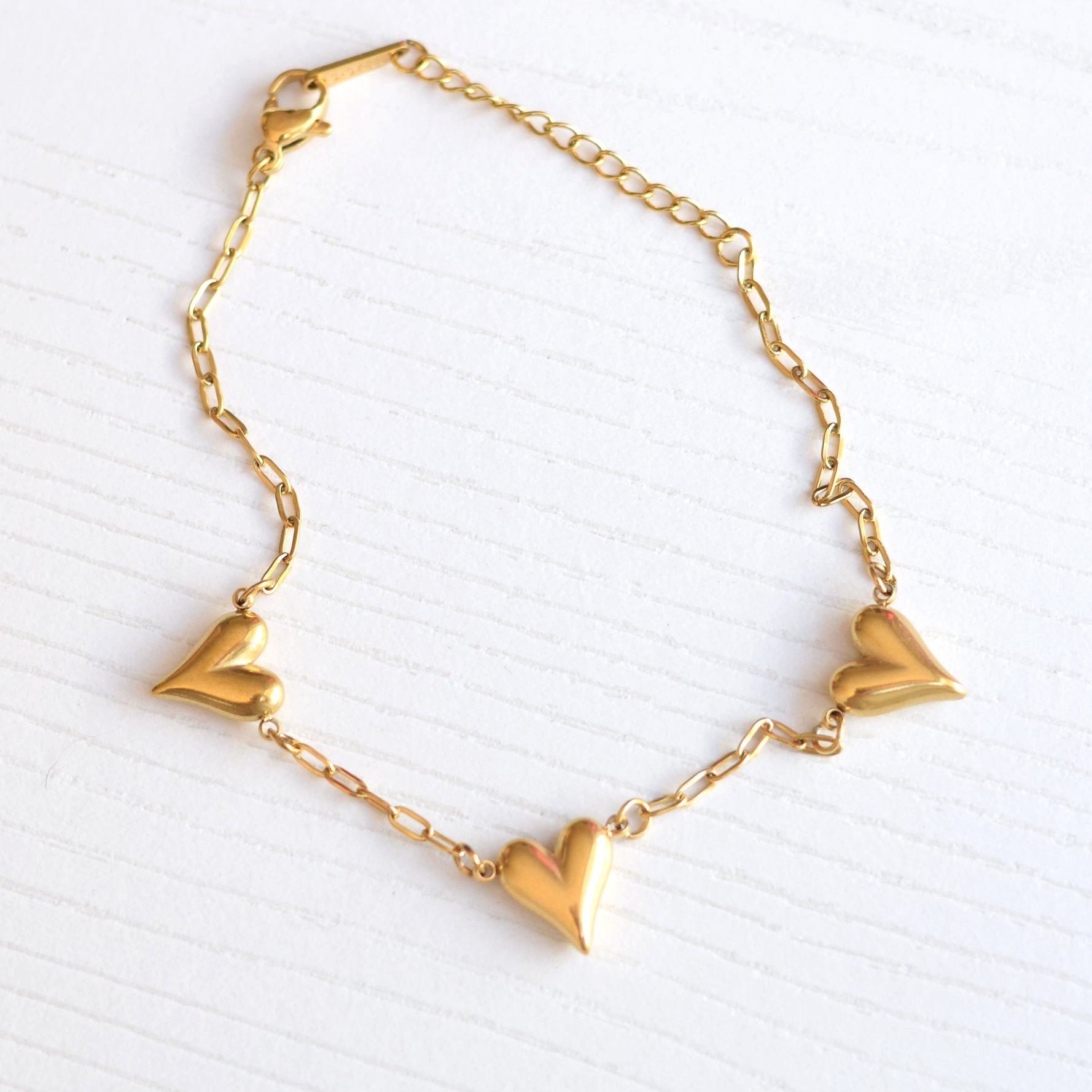 PULSERA ACERO CORAZONES 2