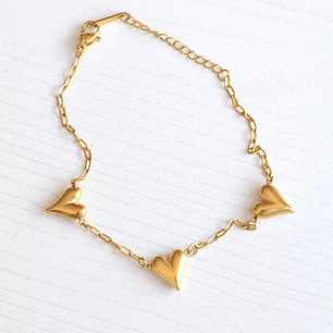 PULSERA ACERO CORAZONES