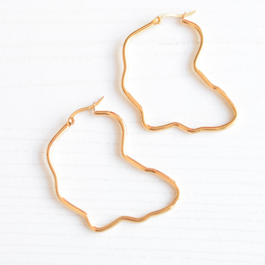 ARETES CANDONGA ACERO IRREGULAR