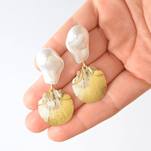 ARETES TOPO MAR PERLA