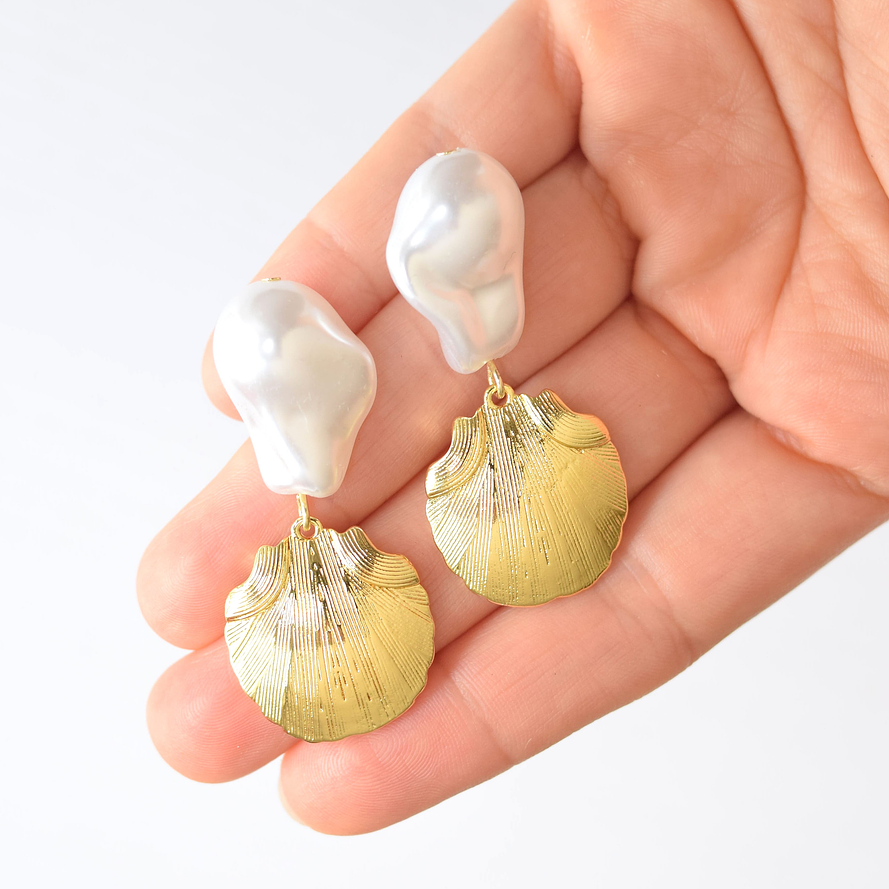 ARETES TOPO MAR PERLA