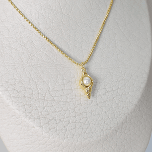 CADENA CARACOLA PERLA