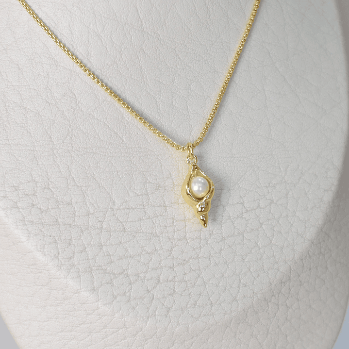 CADENA CARACOLA PERLA