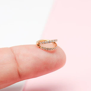 ARGOLLA CIRCONES DOBLE - ACERO 316L