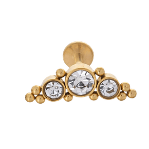 LABRET 3 CIRCONES - ACERO 316L