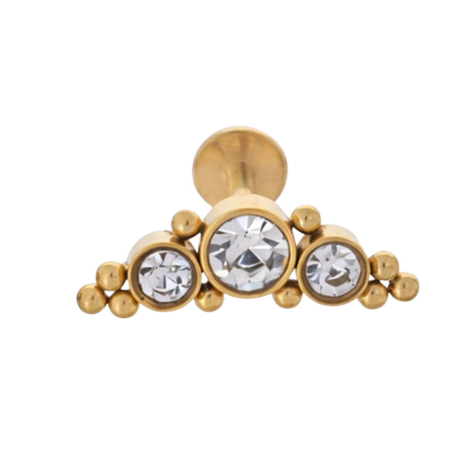 LABRET 3 CIRCONES - ACERO 316L