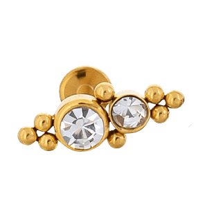 LABRET CIRCONES - ACERO 316L