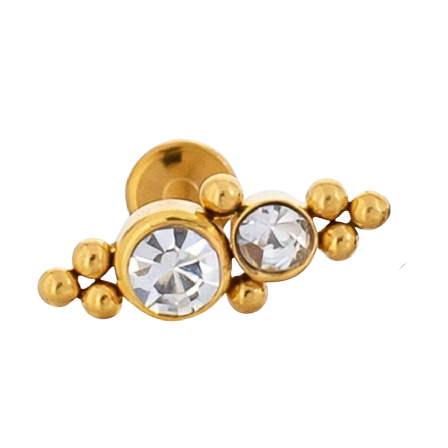 LABRET CIRCONES - ACERO 316L