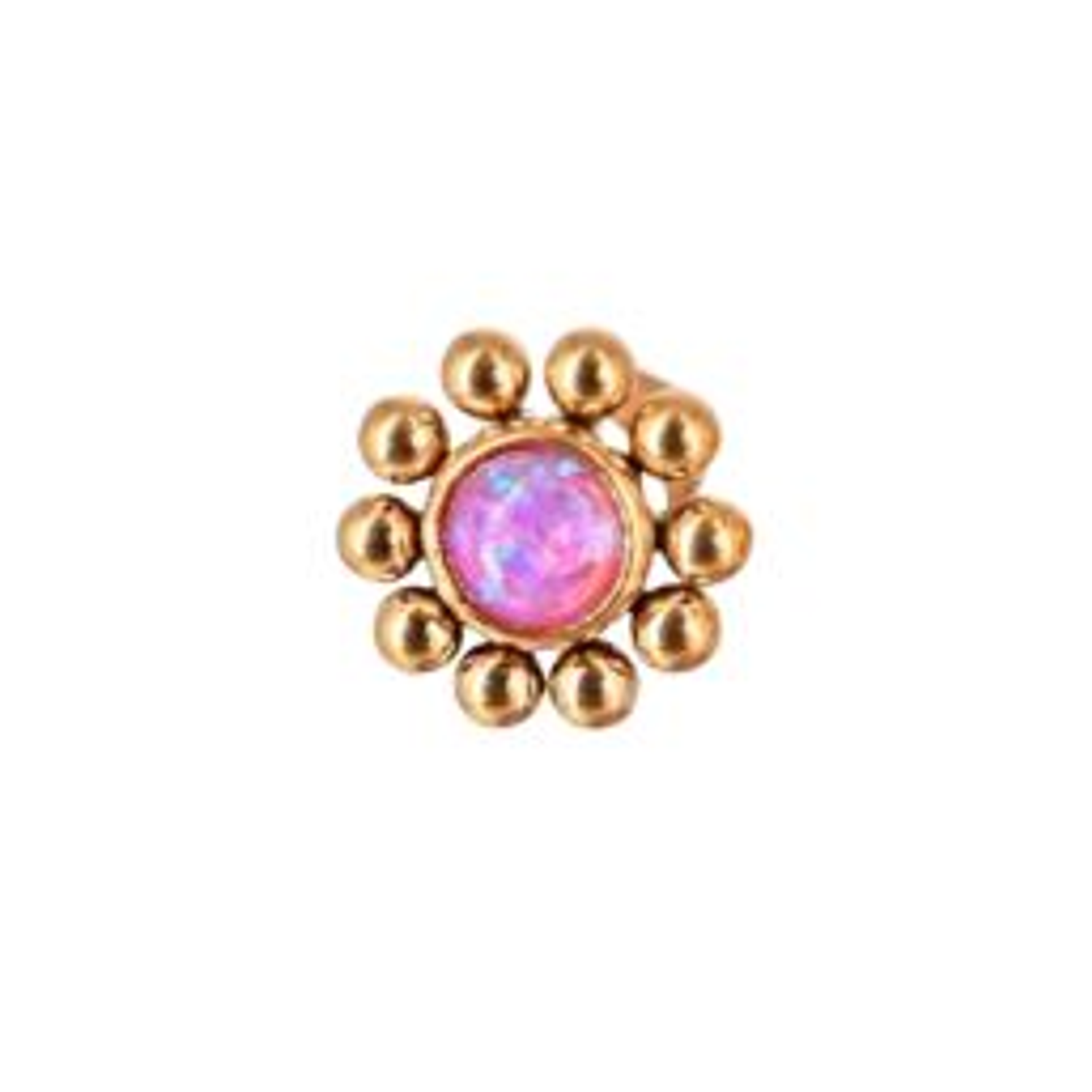 LABRET FLOR ROSA - ACERO 316L