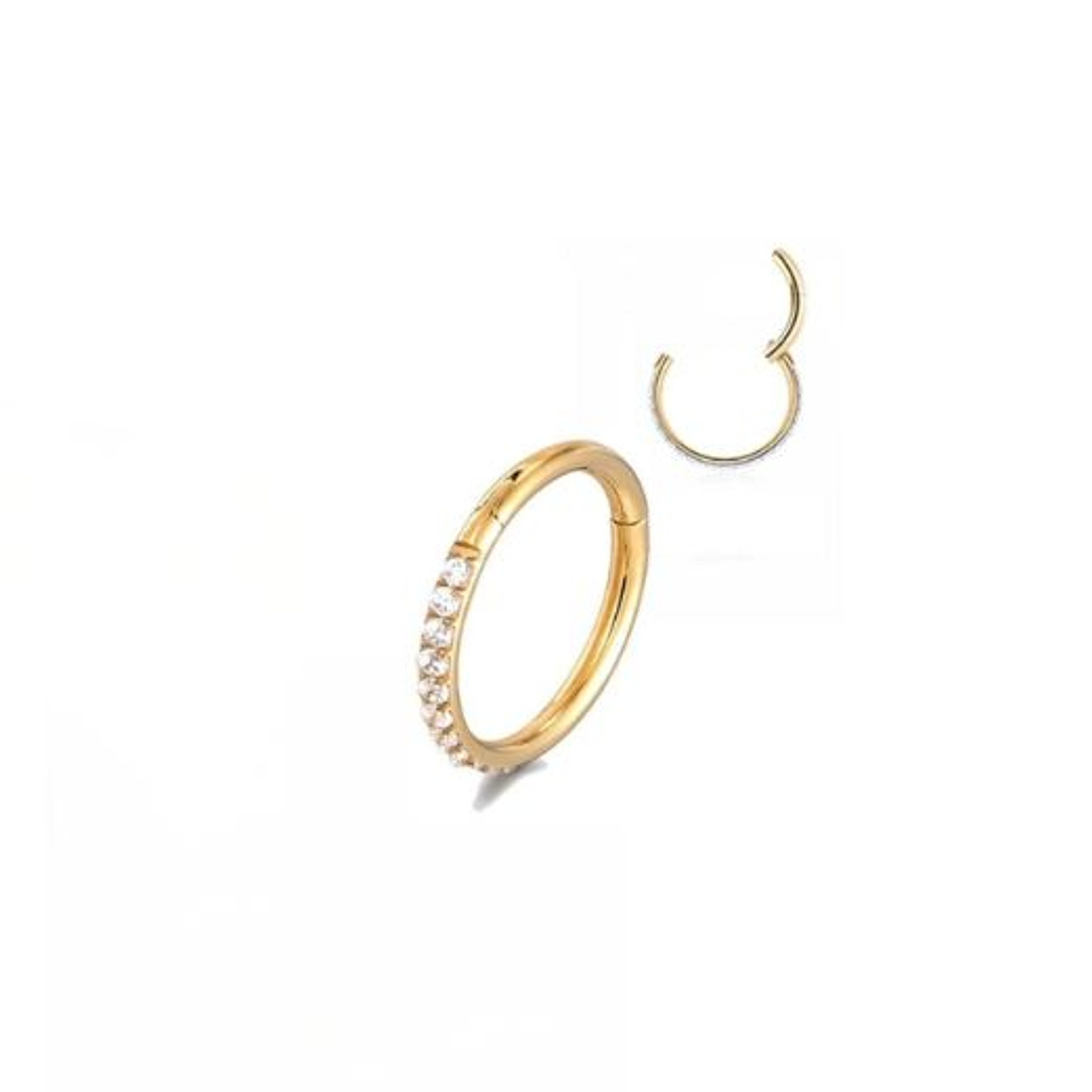 ARGOLLA CIRCONES BLANCO - ACERO 316L