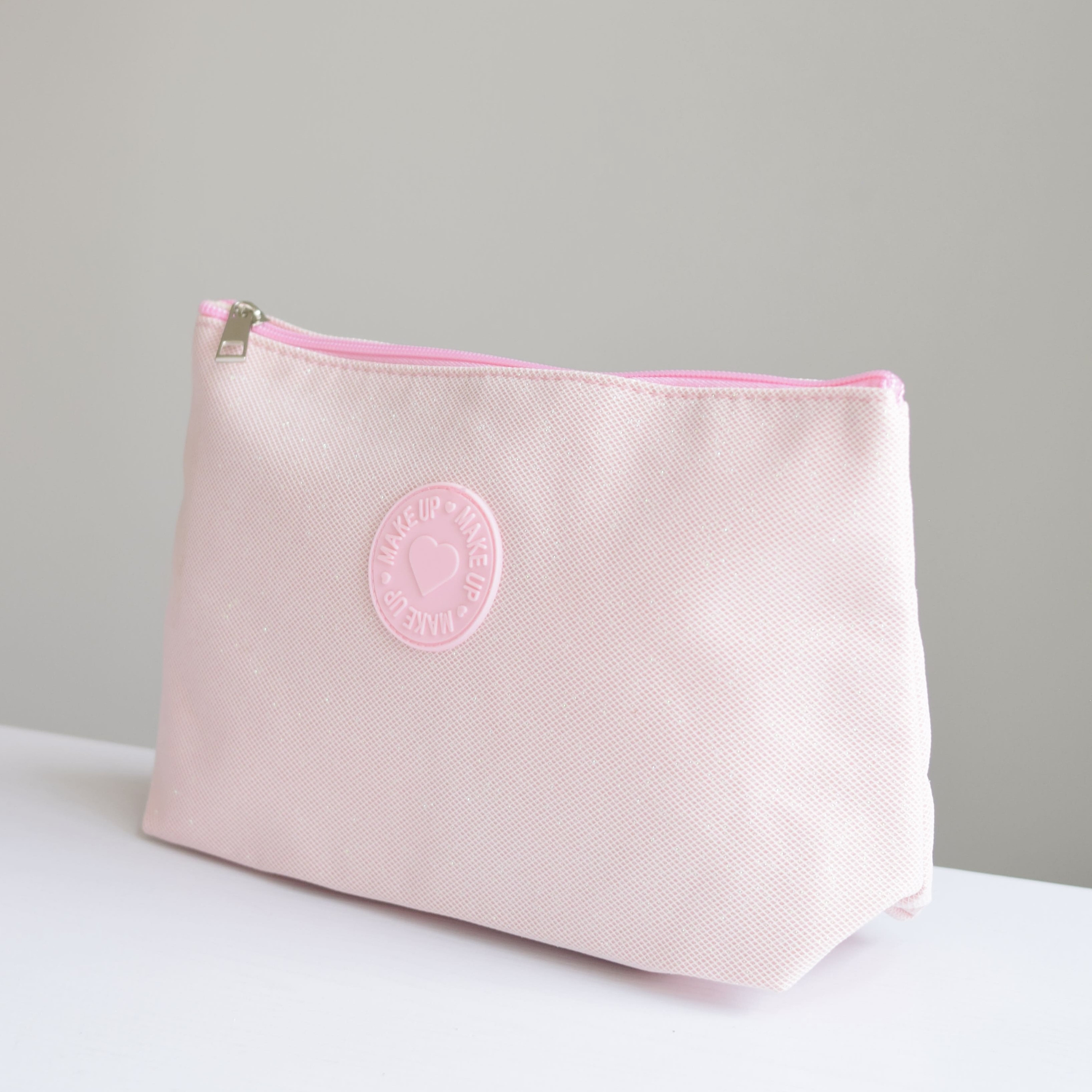 COSMETIQUERA ROSADA ESCARCHADA
