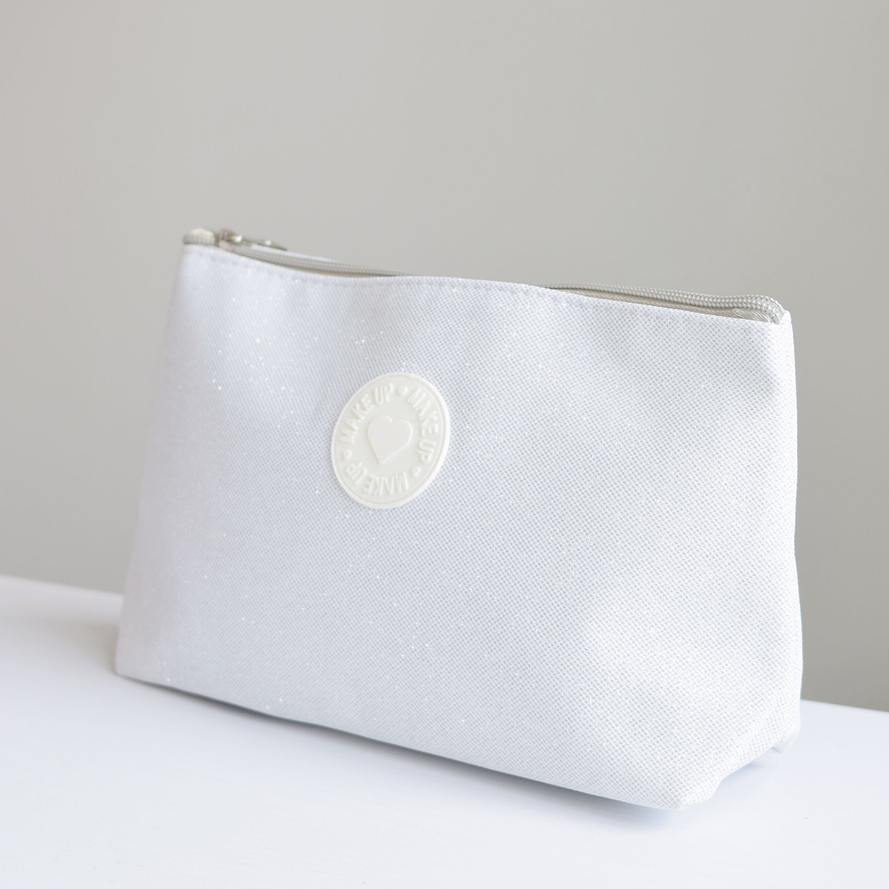 COSMETIQUERA BLANCA ESCARCHADA