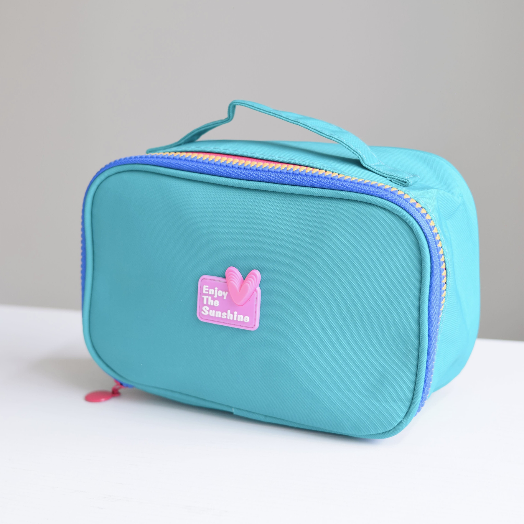 COSMETIQUERA CUADRADA TURQUESA 