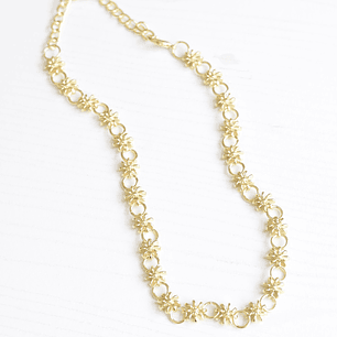 CADENA ESLABONES FLORES