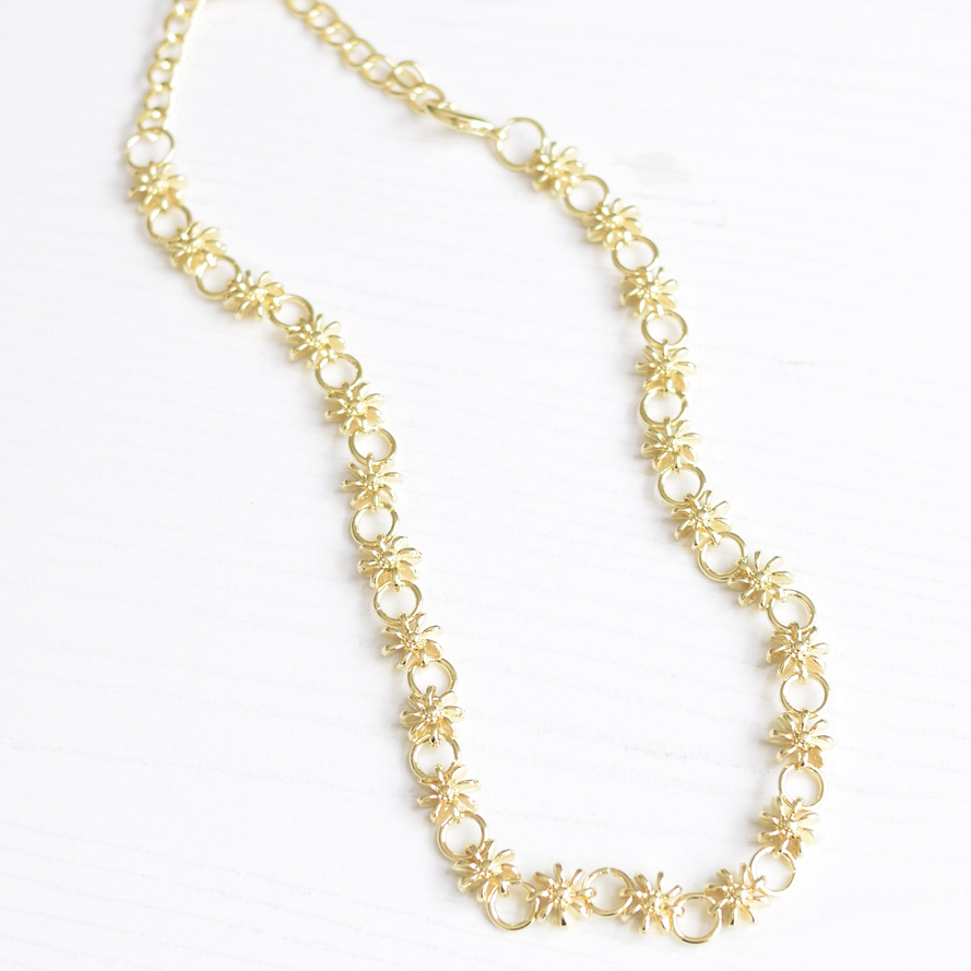 CADENA ESLABONES FLORES