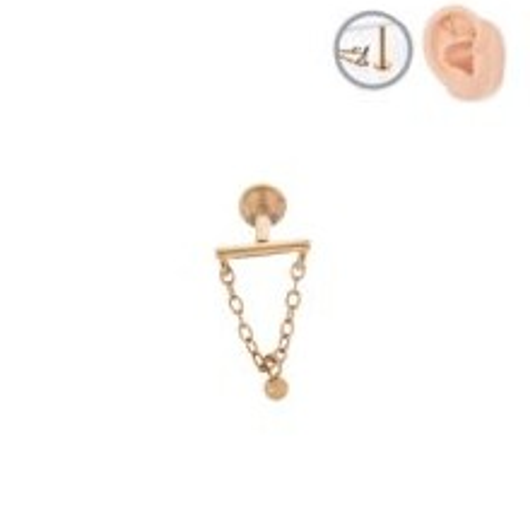 LABRET HELIX - ACERO QUIRURGICO 316