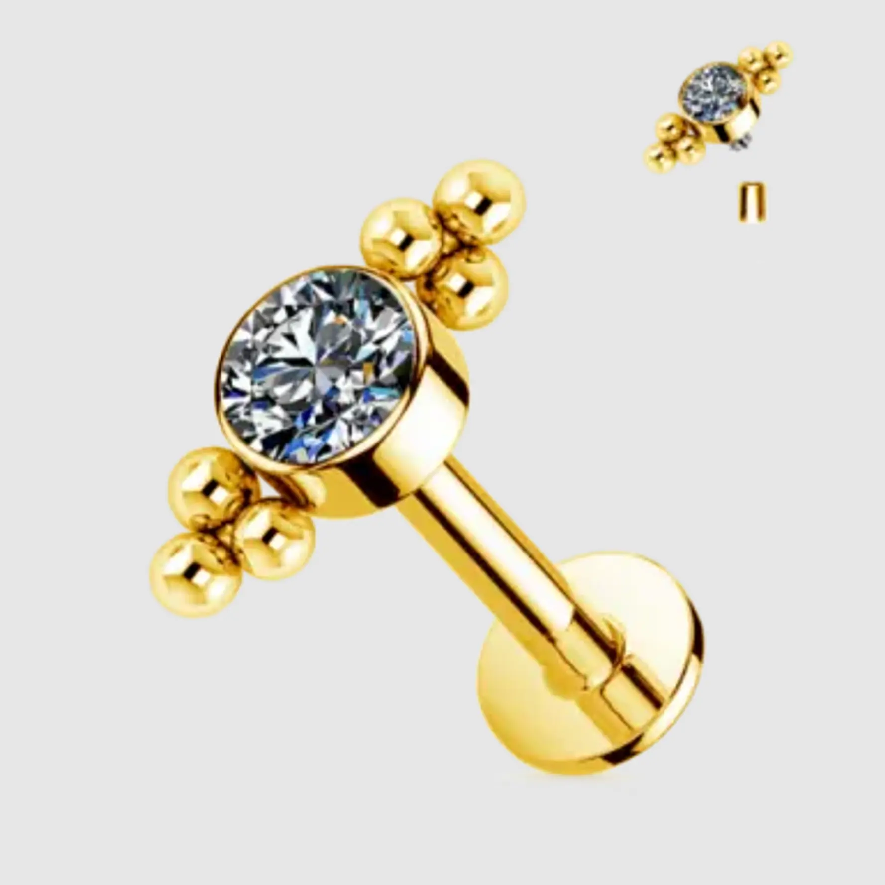 LABRET CIRCON - ACERO 316L