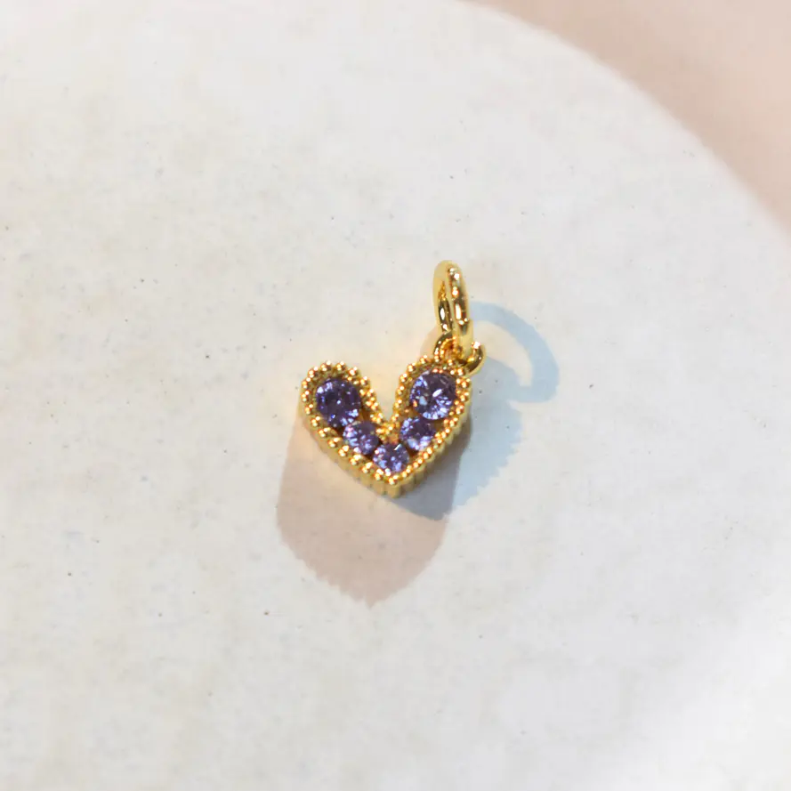 DIJE CORAZON MORADO 
