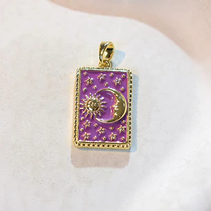 DIJE MORADO SOL Y LUNA