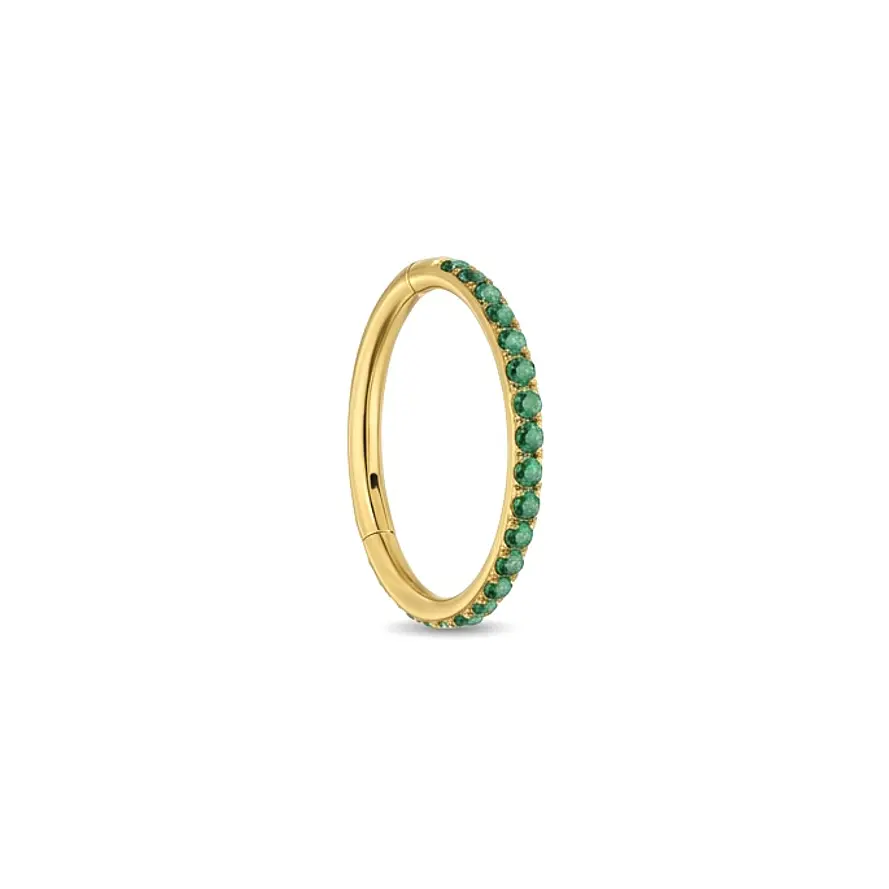 ARGOLLA CIRCONES VERDE - ACERO 316L