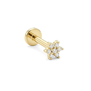 LABRET FLOR -ACERO 316L