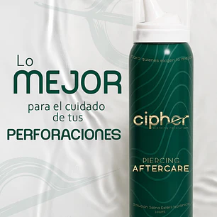 Cipher Piercing Aftercare 100ml – Solución Salina Estéril Isotónica