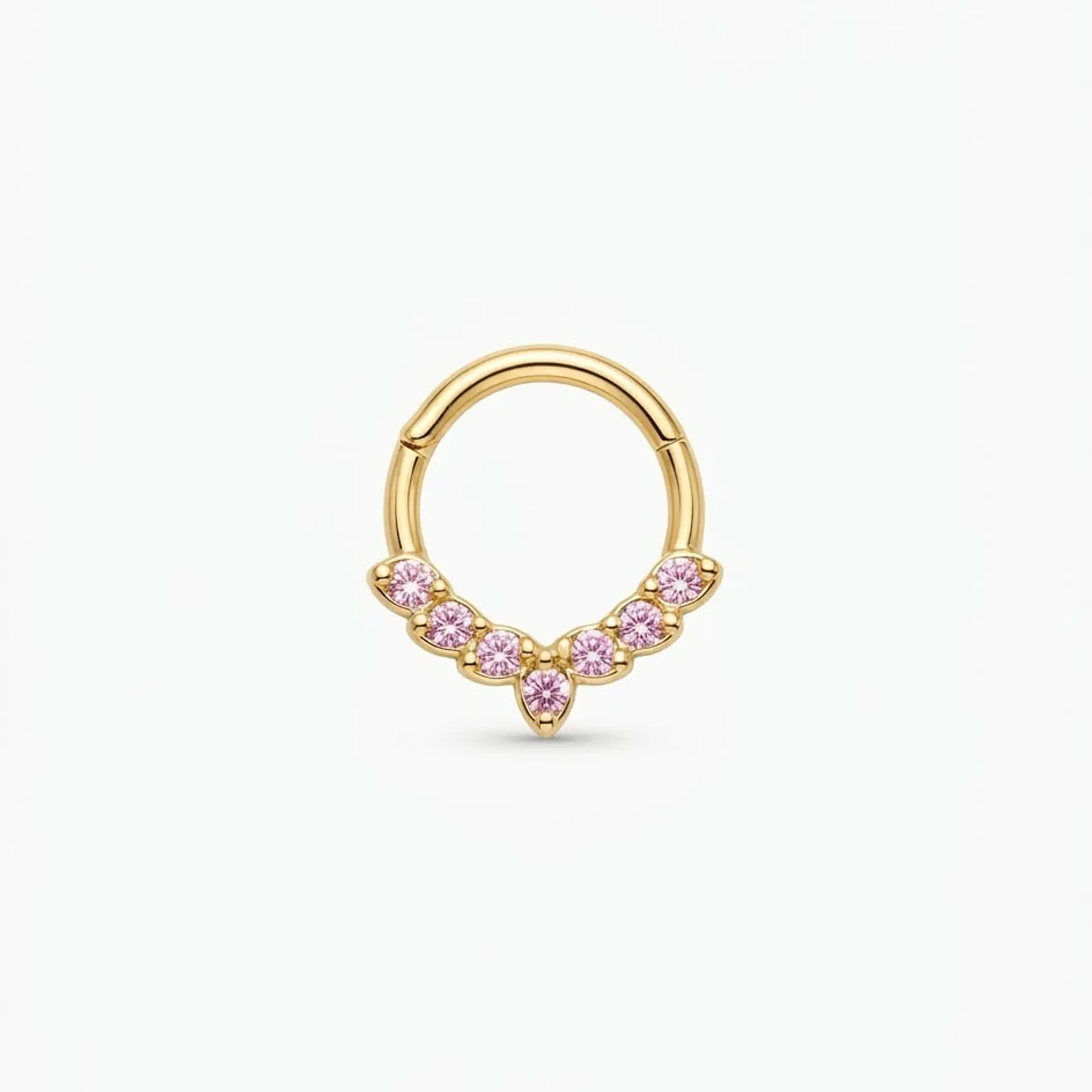 ARGOLLA CIRCONES ROSA - ACERO 316L
