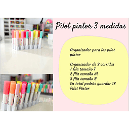 Organizador mandylu Pilot pintor 3 medidas 