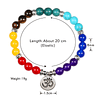 PULSERA 7 CHAKRAS CURATIVA YOGA NATURAL MODA MUJER