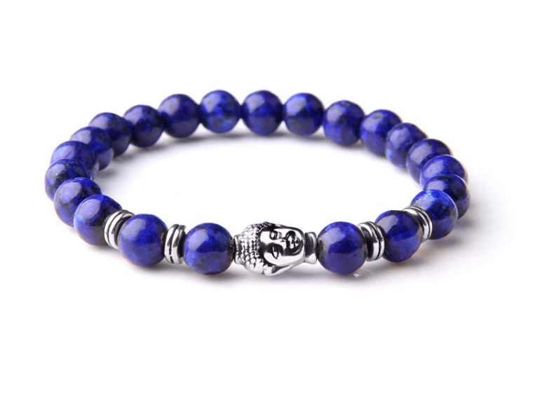 Pulsera lapislázuli y cuentas de picoyo
