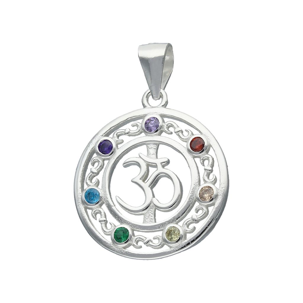 Charm Dije Plata 925 Colgante Om Yoga