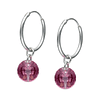 AROS PLATA 925 CRISTAL SWAROVSKI ROSA