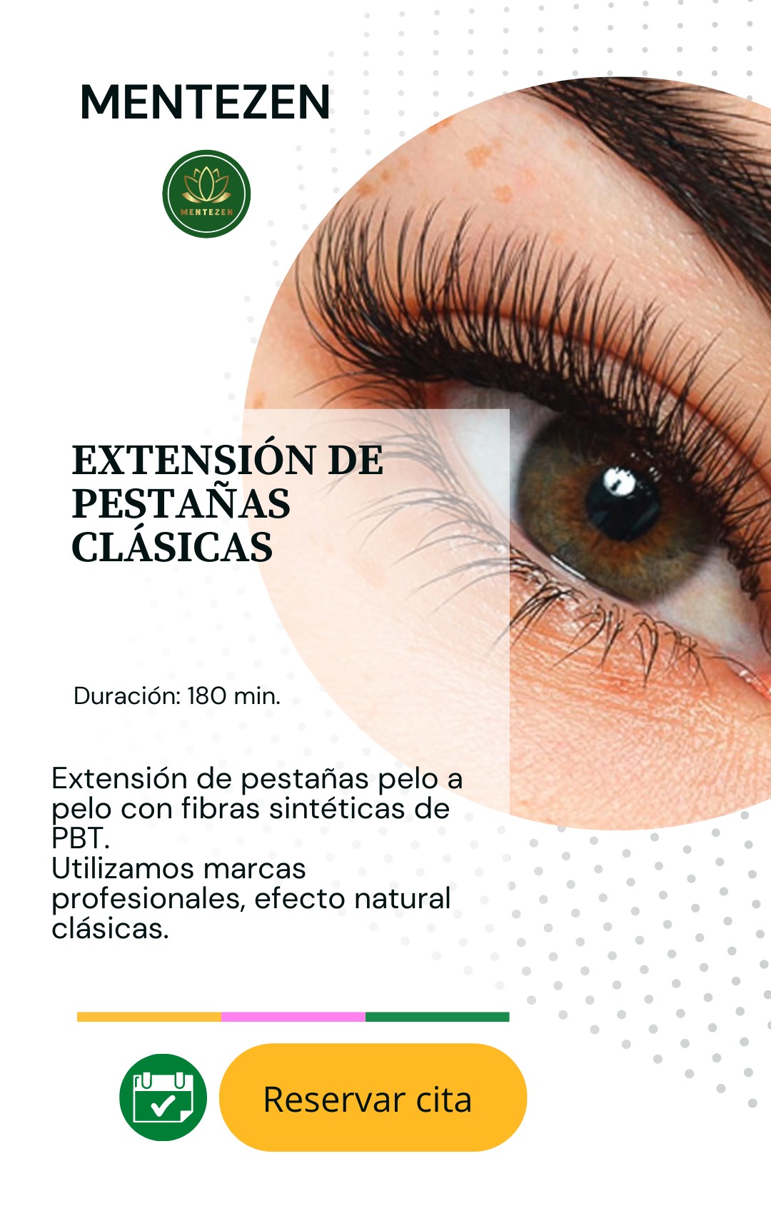 2x Extensión de pestañas: clásicas (gratis perfilado de cejas)