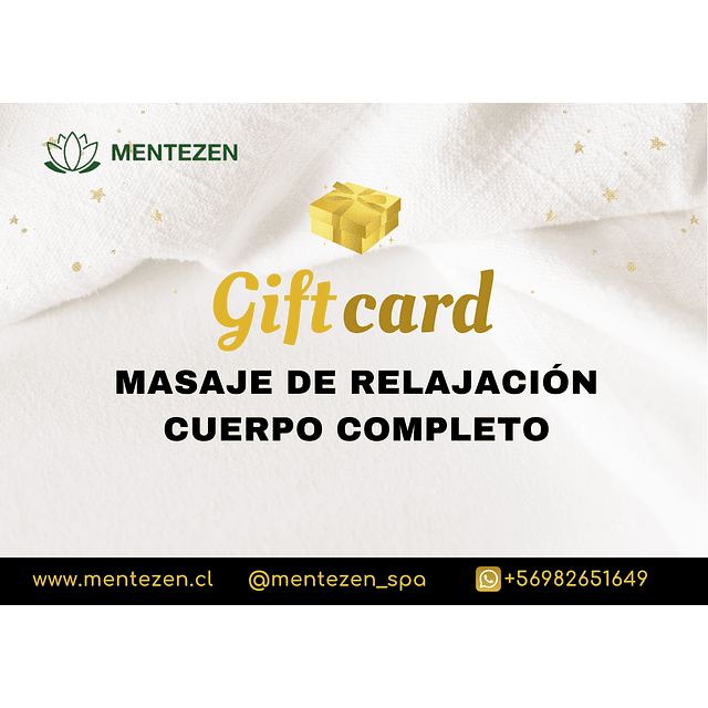 GIFT CARD - MASAJE CUERPO COMPLETO