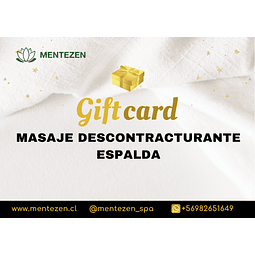 GIFT CARD - MASAJE DESCONTRACTURANTE ESPALDA