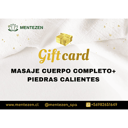 GIFT CARD - MASAJE CUERPO COMPLETO + PIEDRAS CALIENTES