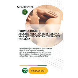 PROMO MASAJE ESPALDA + DESCONTRACTURANTE