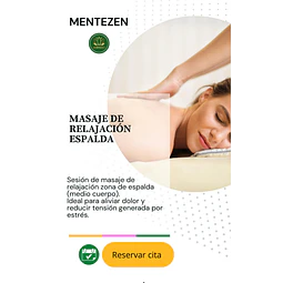 MASAJE DE RELAJACIÓN ESPALDA