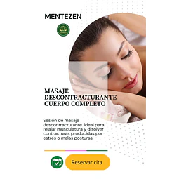 MASAJE DESCONTRACTURANTE CUERPO COMPLETO