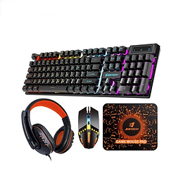 Combo Teclado/Mouse/Pad Mouse/Audifonos P/Computador Jertech CT4-01