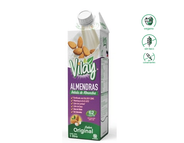 Bebida de Almendra Original - Vilay, Sin Gluten, Vegano