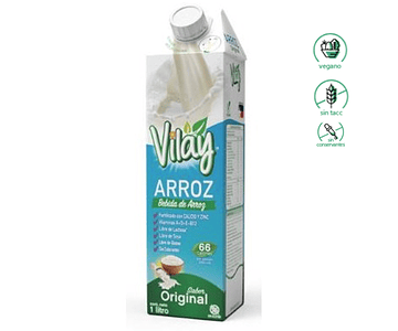 Bebida de Arroz - Vilay, Sin Gluten, Vegano