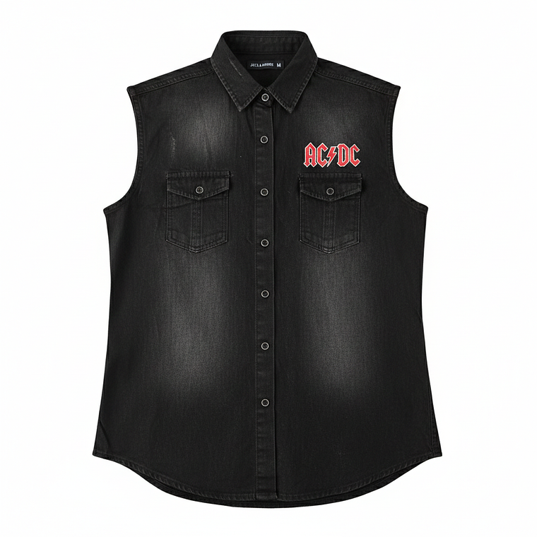 CAMISA  SIN MANGA  AC/DC NEGRA 1