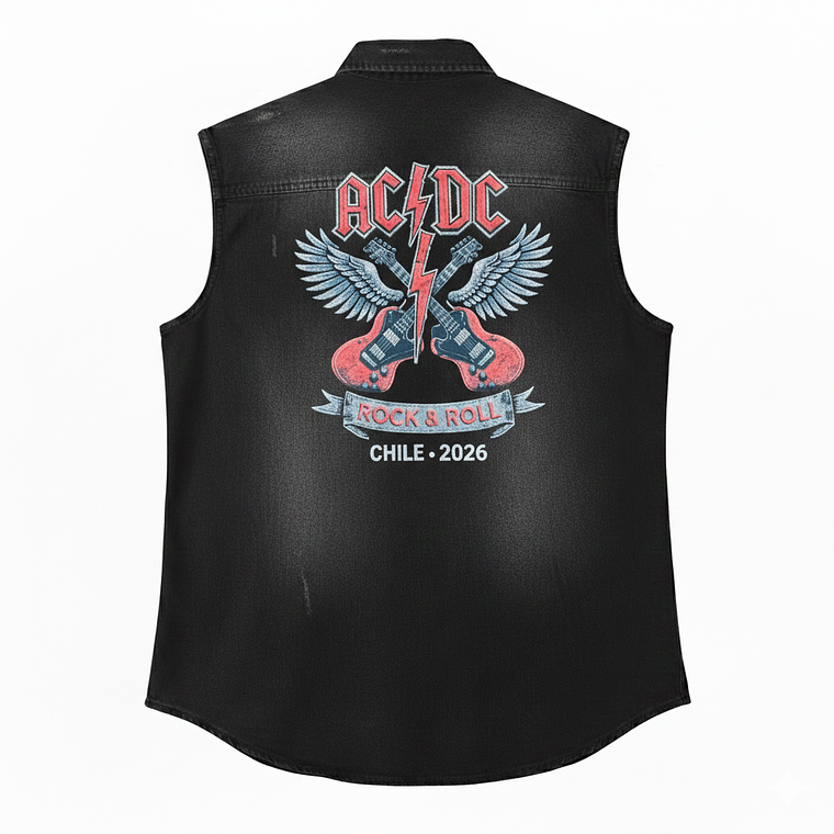 CAMISA  SIN MANGA  AC/DC NEGRA 2