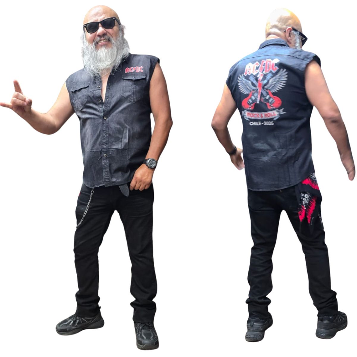 CAMISA  SIN MANGA  AC/DC NEGRA 3