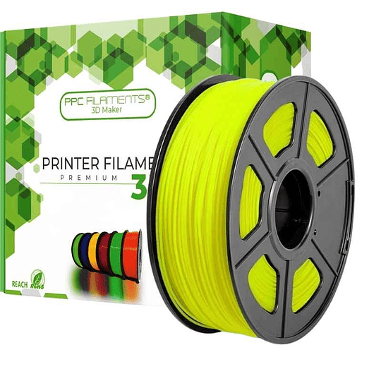 FILAMENTOS PLA BRILLA EN OSCURIDAD AMARILLO 1KG PPC Filaments | FILAMENTOS